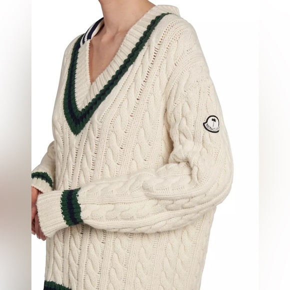 Moncler X Palm Angels collab unisex v neck crew wool sweater NWT - Picture 2 of 16